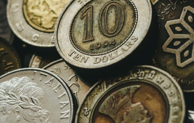 pile of golden and silver coins