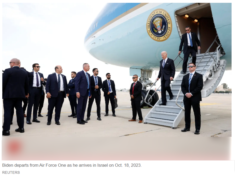 biden lands in israel